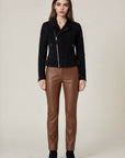 Suede Biker Jacket: Berlin Lady Black