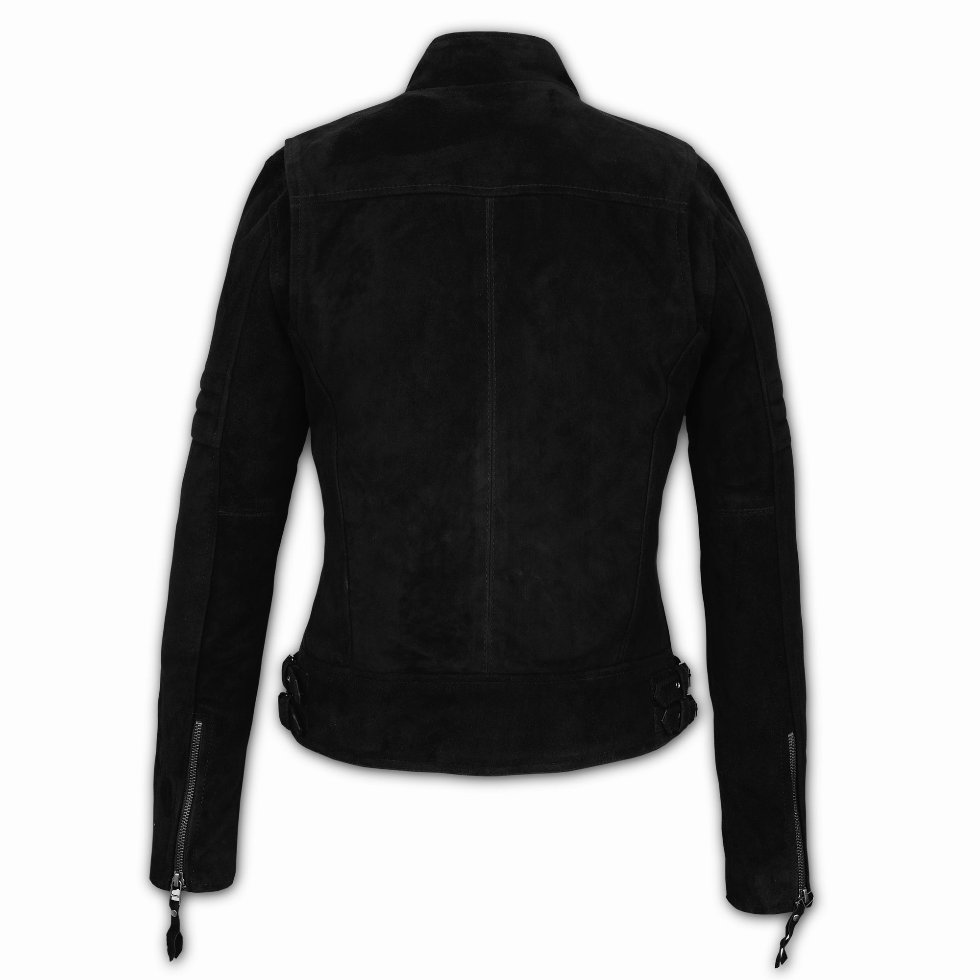 Suede Biker Jacket: Berlin Lady Black
