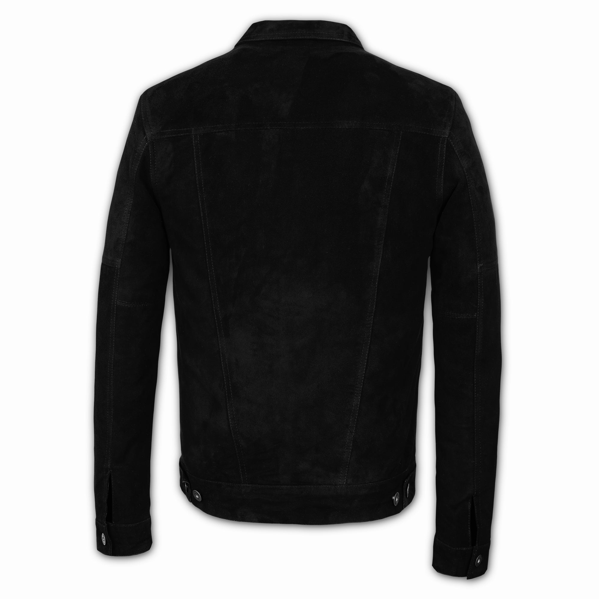 Suede Trucker Jacket: San Francisco Man Black