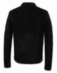 Suede Trucker Jacket: San Francisco Man Black