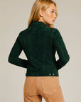 Green Suede Trucker Jacket San Francisco Lady