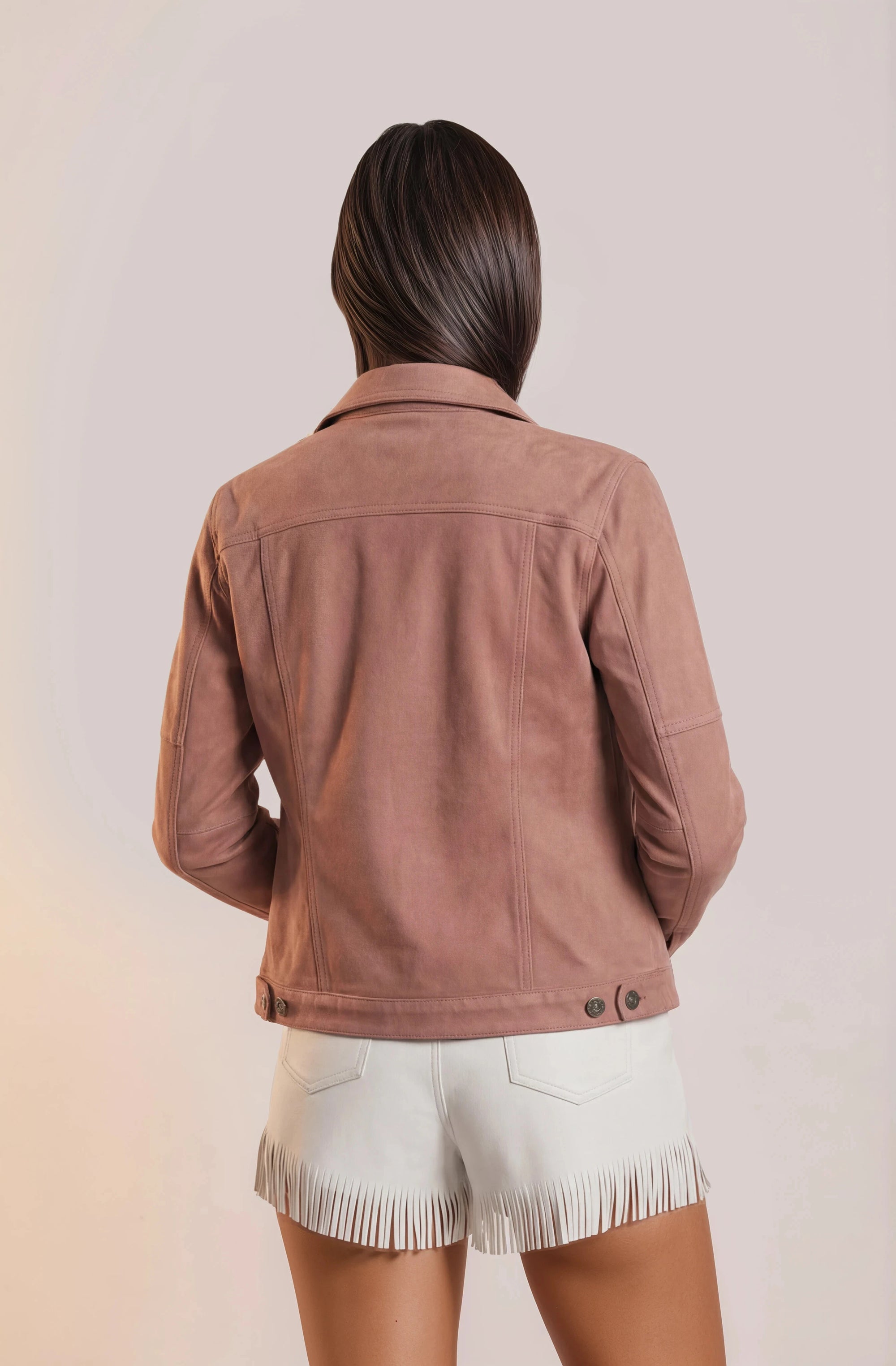 Blossom Suede Trucker Jacket San Francisco Lady