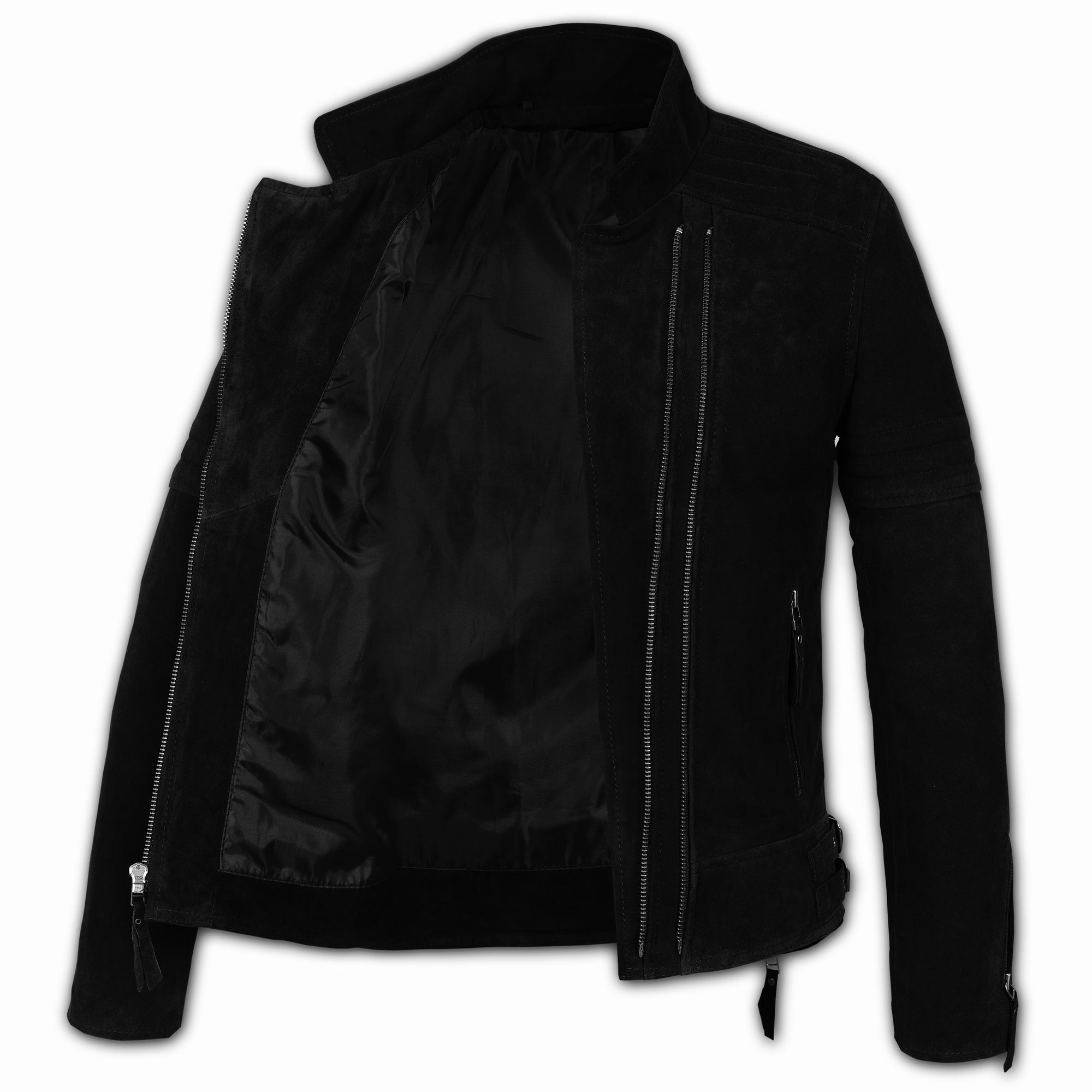 Suede Biker Jacket: Berlin Man Black
