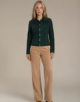 Green Suede Trucker Jacket San Francisco Lady