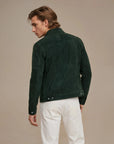 Green Suede Trucker Jacket San Francisco Man