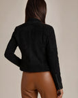Suede Biker Jacket: Berlin Lady Black