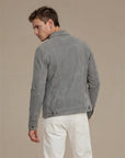 Gray Suede Trucker Jacket San Francisco Man