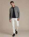 Gray Suede Trucker Jacket San Francisco Man
