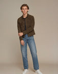 Suede Trucker Jacket: San Francisco Man Brown
