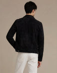 Suede Trucker Jacket: San Francisco Man Black