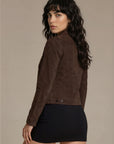Suede Trucker Jacket: San Francisco Lady Brown