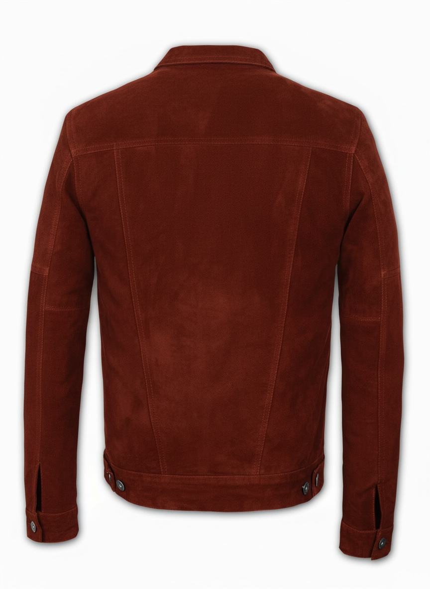 Crimson Suede Trucker Jacket San Francisco Man