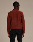 Crimson Suede Trucker Jacket San Francisco Man