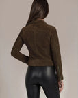 Suede Biker Jacket: Berlin Lady Brown