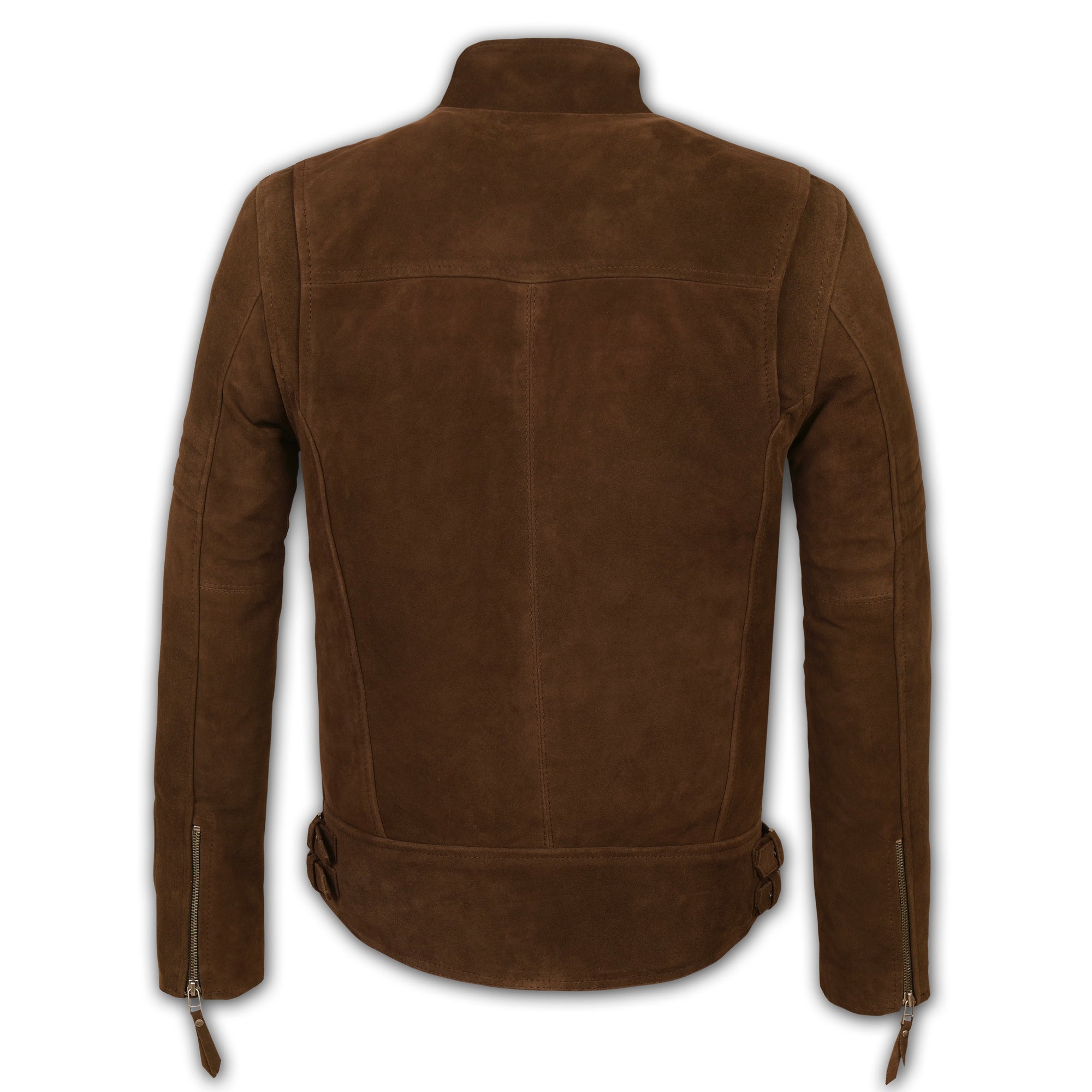 Suede Biker Jacket: Berlin Man Brown