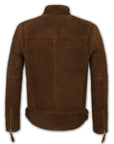 Suede Biker Jacket: Berlin Man Brown