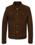 Suede Trucker Jacket: San Francisco Man Brown