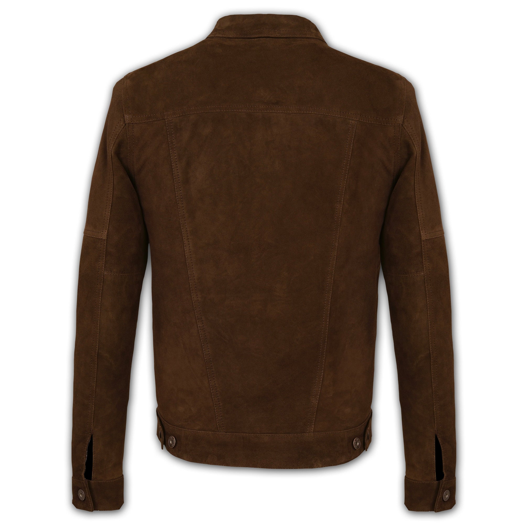 Suede Trucker Jacket: San Francisco Man Brown