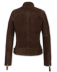 Suede Biker Jacket: Berlin Lady Brown
