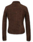 Suede Trucker Jacket: San Francisco Lady Brown