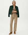 Green Suede Trucker Jacket San Francisco Lady